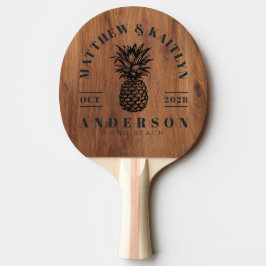 Pala De Ping Pong Cresta de Boda de Madera de Arce Piña Tropical BK