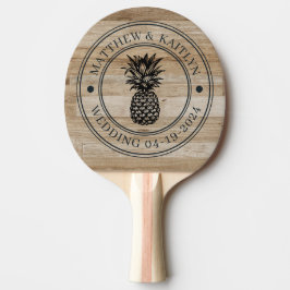 Pala De Ping Pong Cresta de boda de piña de madera de ceniza ligera 