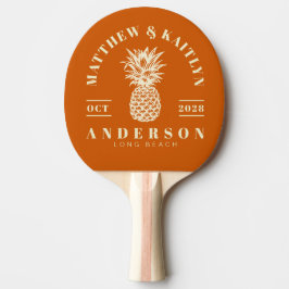 Pala De Ping Pong Cresta de Boda de Piña Tropical de Calabaza de Est