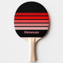 Pala De Ping Pong Crimson Fade Across Striping with Name