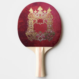 Pala De Ping Pong Crimson manchados con tinta plana