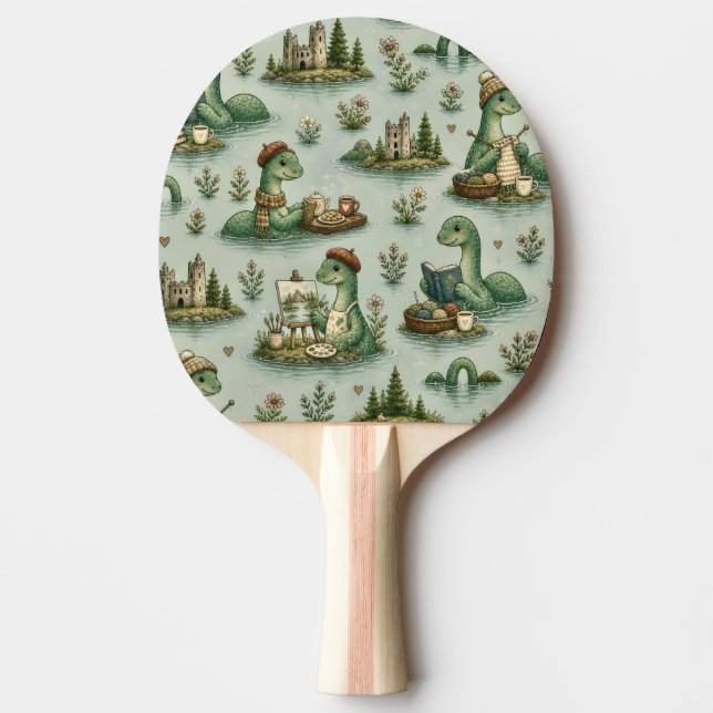 Pala De Ping Pong Criptídeos Acogedores Nessie Monstruo del Lago Nes (Anverso)