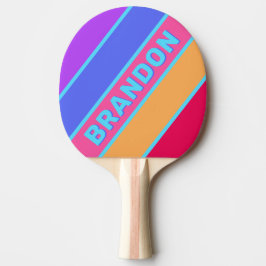 Pala De Ping Pong Cristal de Mar con Franjas Negritas y Nombre