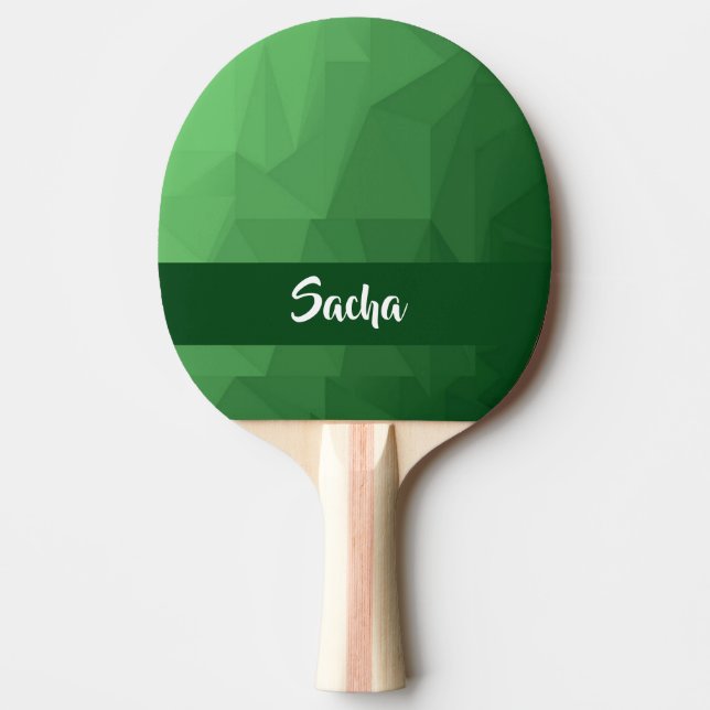 Pala De Ping Pong Cristal geométrico verde (Anverso)
