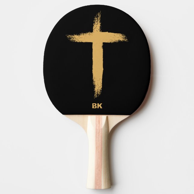 Pala De Ping Pong Cruz de Oro Religiosa (Anverso)