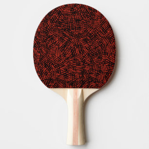 Pala De Ping Pong Cruzado negro abstracto contemporáneo sobre óxido