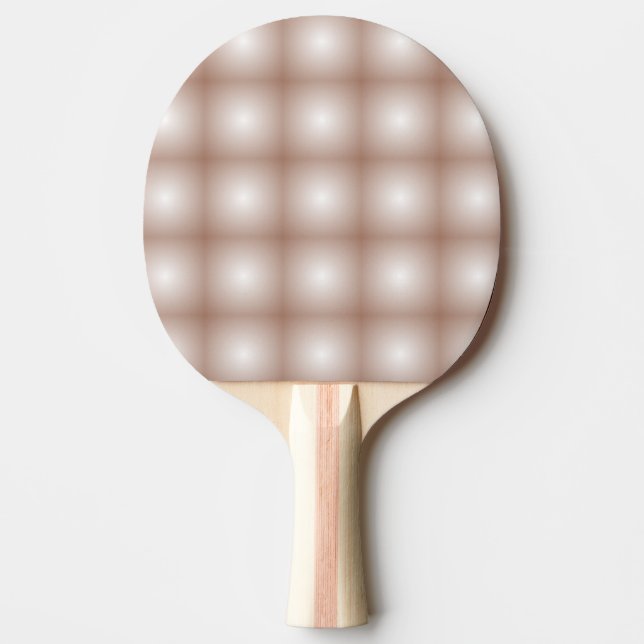 Pala De Ping Pong Cuadrados geométricos con degradado Mocha Mousse B (Anverso)