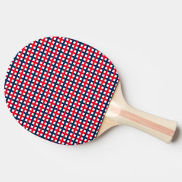 Pala De Ping Pong Cuadrícula azul azul marino rojo patriótico modern