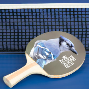 Pala De Ping Pong Cuadrillo de Jay azul en Treestump