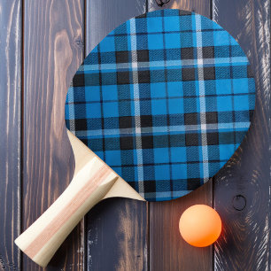 Pala De Ping Pong Cuadros de mezclilla azul