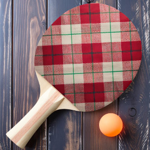 Pala De Ping Pong Cuadros de Pino Rojo
