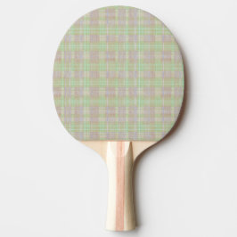 Pala De Ping Pong Cuadros desgastados de color salvia neutral