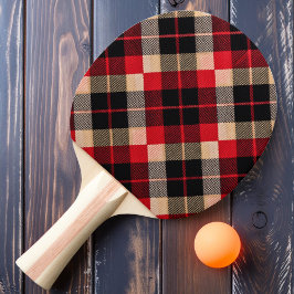Pala De Ping Pong Cuadros Escarlata Nocturna
