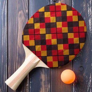 Pala De Ping Pong Cuadros Infierno Dorado