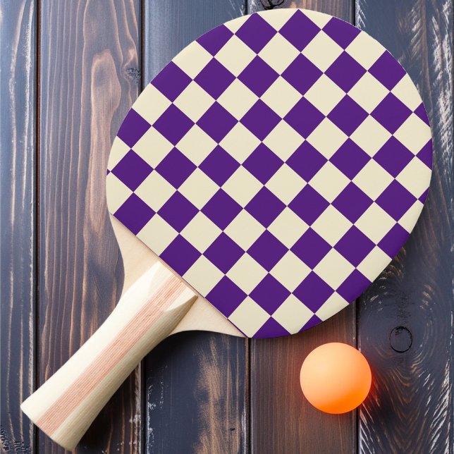 Pala De Ping Pong Cuadros Morado y Crema (Subido por el creador)