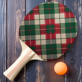 Pala De Ping Pong Cuadros Rojos de Fiesta