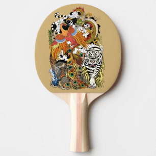 Pala De Ping Pong cuatro animales celestes
