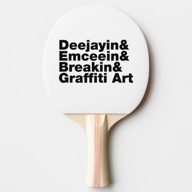 Pala De Ping Pong Cuatro elementos del hip hop (Anverso)