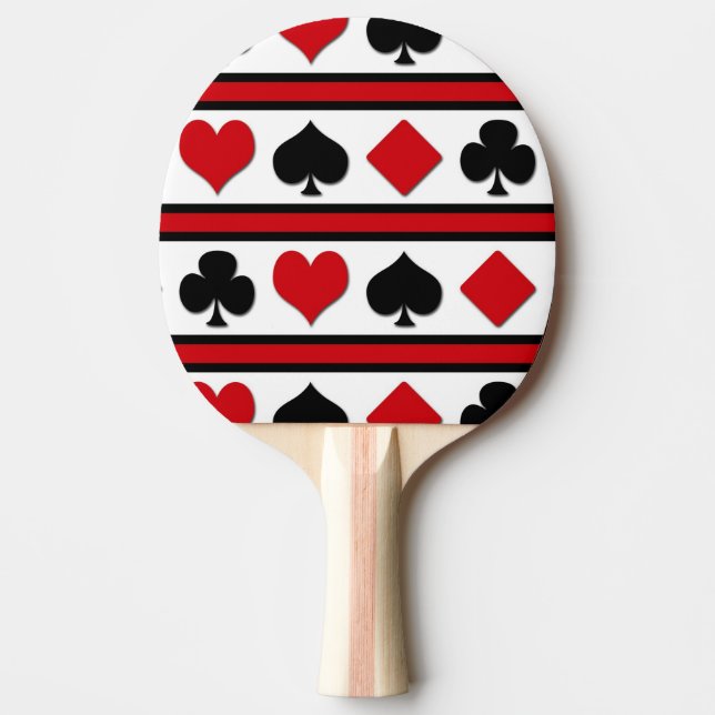 Pala De Ping Pong Cuatro trajes de cartas (Anverso)
