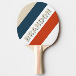 Pala De Ping Pong Cubierta de Vuelo Vintage Negrita con Franjas y No