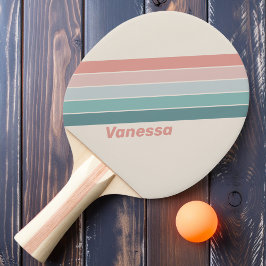 Pala De Ping Pong Cubierta vintage de mar suave con un nombre