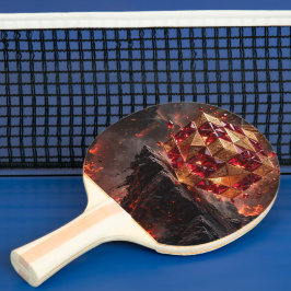 Pala De Ping Pong Cubo con joyas en el Precipicio Volcánico