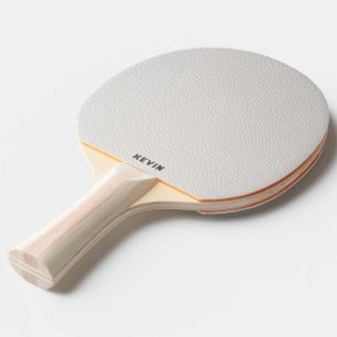 Pala De Ping Pong Cuero Blanco de Lujo Monograma Gris