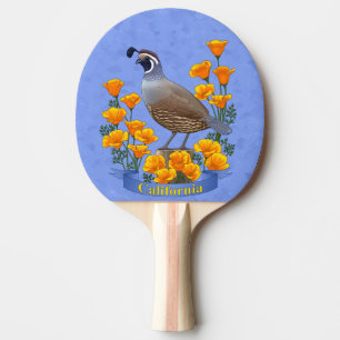 Pala De Ping Pong Cueva de aves del estado de California y amapola d