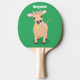 Pala De Ping Pong Cuidada jersey feliz vaca y personalizado de flore
