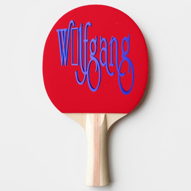 Pala De Ping Pong Cumbre nombre Wolfgang (Anverso)