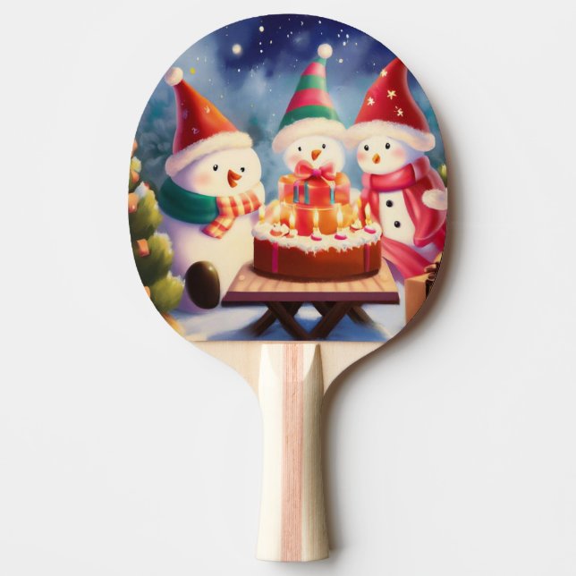 Pala De Ping Pong Cumpleaños de los navidades (10) (Anverso)