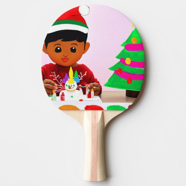 Pala De Ping Pong Cumpleaños de los navidades (4) (Anverso)