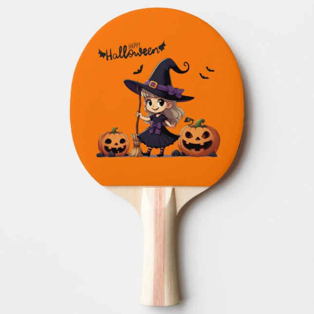 Pala De Ping Pong Cura, bruja anime Halloween (Anverso)