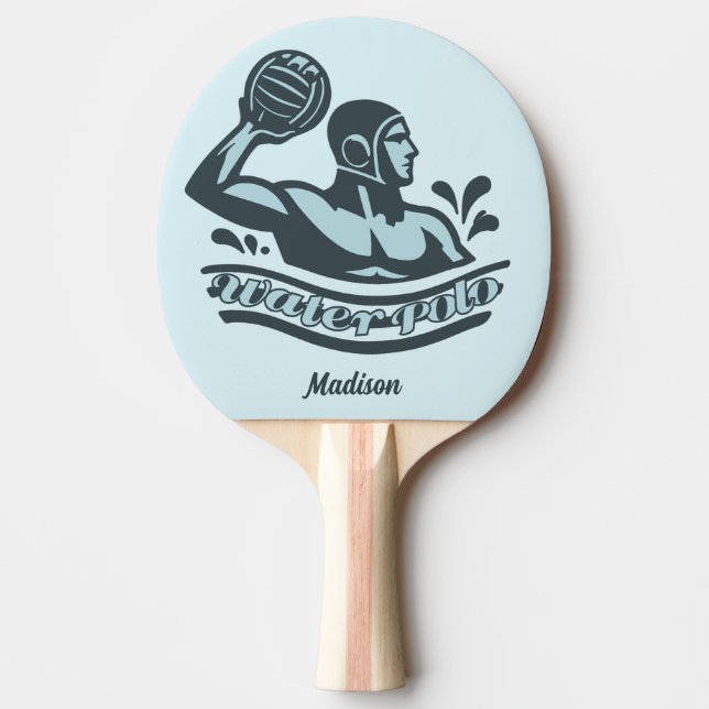 Pala De Ping Pong Custom Name Water Polo (Anverso)