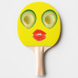 Pala De Ping Pong Cute aguacate cara amarillos