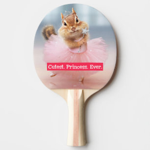 Pala De Ping Pong Cute Chipmunk Ballerina en tutu en Dance Studio