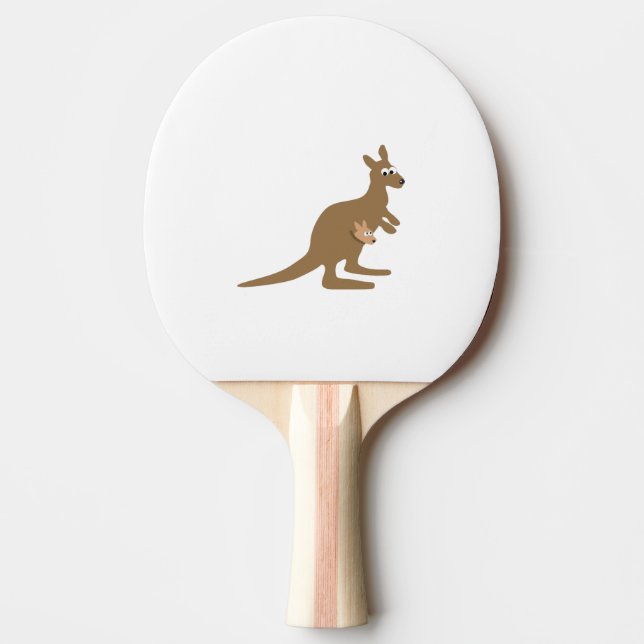 Pala De Ping Pong Cute Kangaroo y Joey (Anverso)