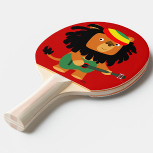 Pala De Ping Pong Cute León de Sion Dibujado Paleta de Ping Pong