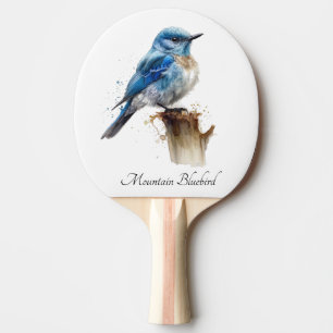 Pala De Ping Pong Cute Little Mountain Bluebird Watercolor, personal