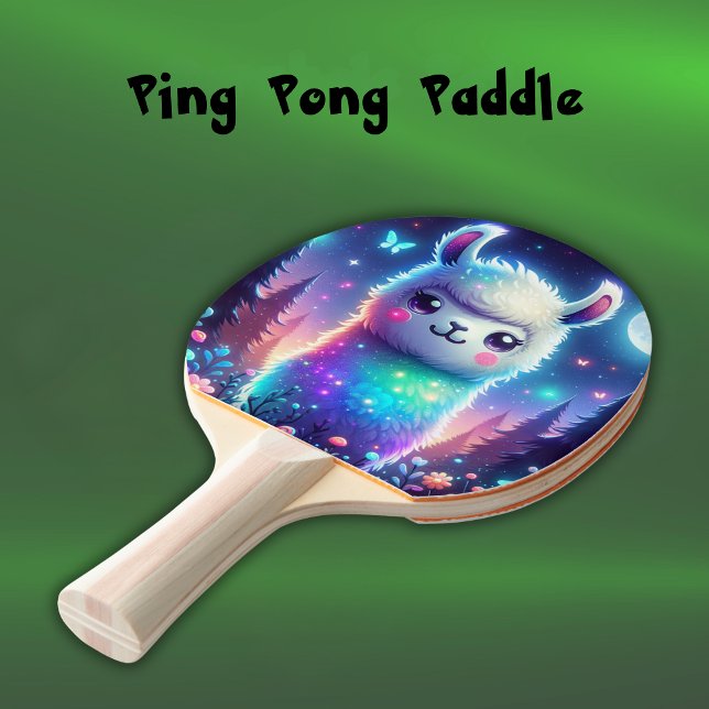 Pala De Ping Pong Cute Llama contra Tiger Holographic | (Subido por el creador)