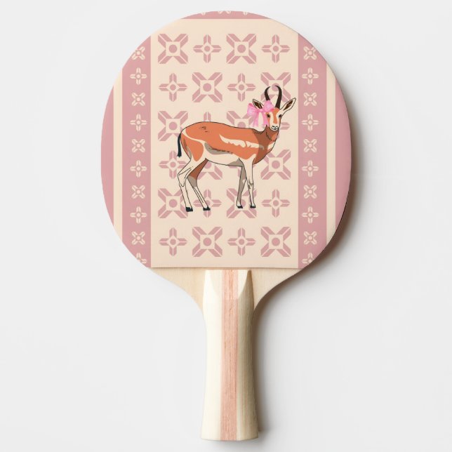 Pala De Ping Pong Cute  Pink Doe-patterned Christmas  (Anverso)