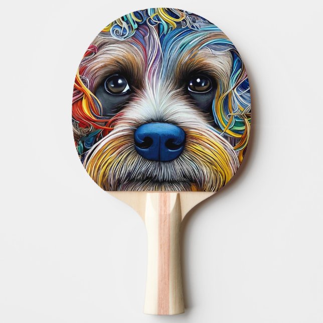 Pala De Ping Pong Cute Pop Art Terrier (Anverso)