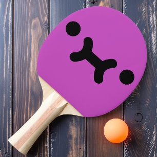 Pala De Ping Pong Cute Pouty Face Purple Ping Pong Paddle