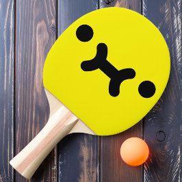 Pala De Ping Pong Cute Pouty Face Yellow Ping Pong Paddle