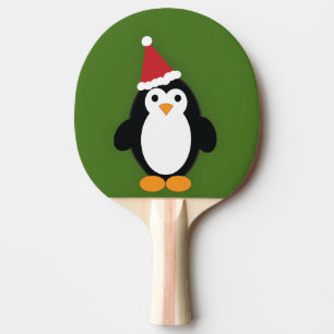 Pala De Ping Pong Cute Santa Penguin