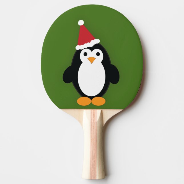 Pala De Ping Pong Cute Santa Penguin (Anverso)