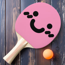 Cute Smiley Face Light Ping Pong Paddle