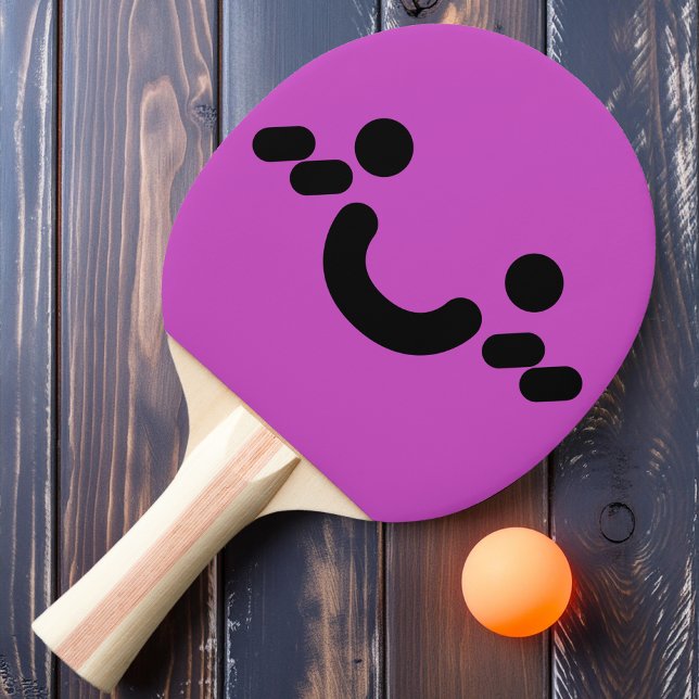 Pala De Ping Pong Cute Smiley Face Purple Ping Pong Paddle (Subido por el creador)