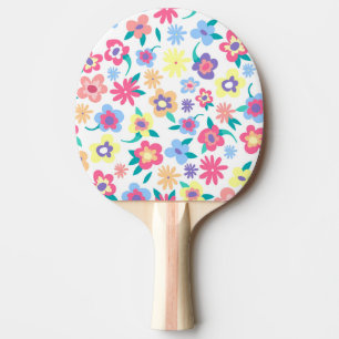 Pala De Ping Pong Cuto colorido cuenco de flores primavera
