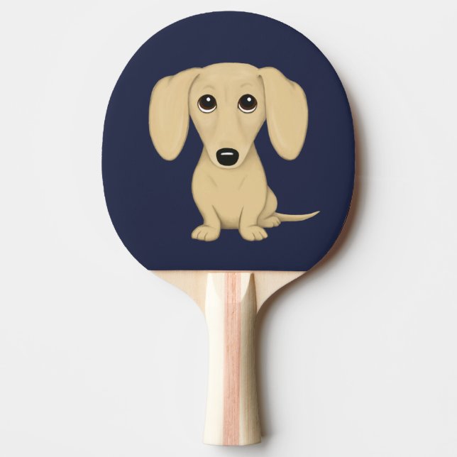 Pala De Ping Pong Dachshund de Cream Short (Anverso)